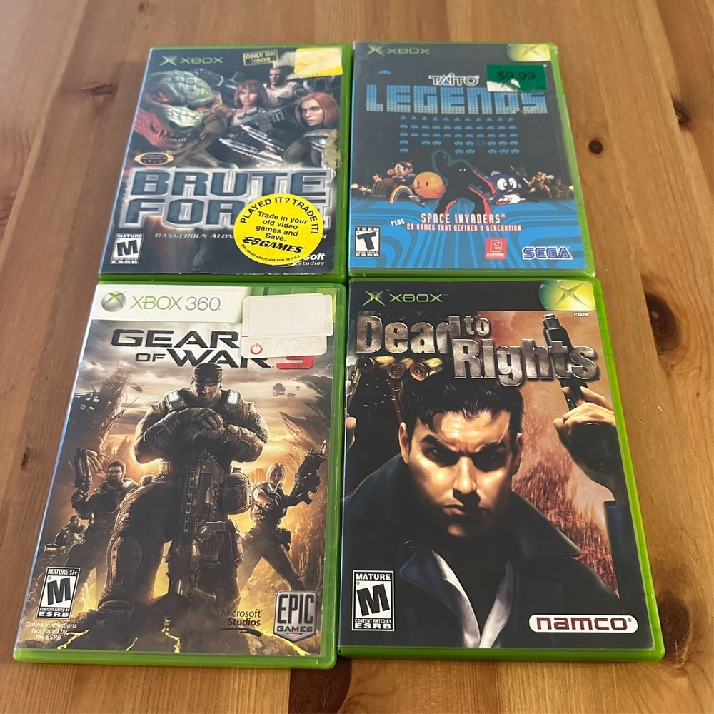 Xbox & Xbox 360 Lot Dead to Rights, Brute Force, GoW 3, Taito NEW & Preowned (4)